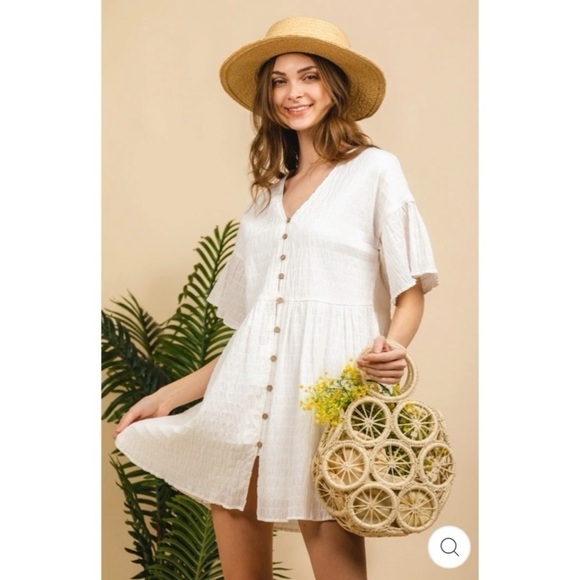 Very J Dresses & Skirts - Boutique Very J cotton textured babydoll dress | multiple sizes